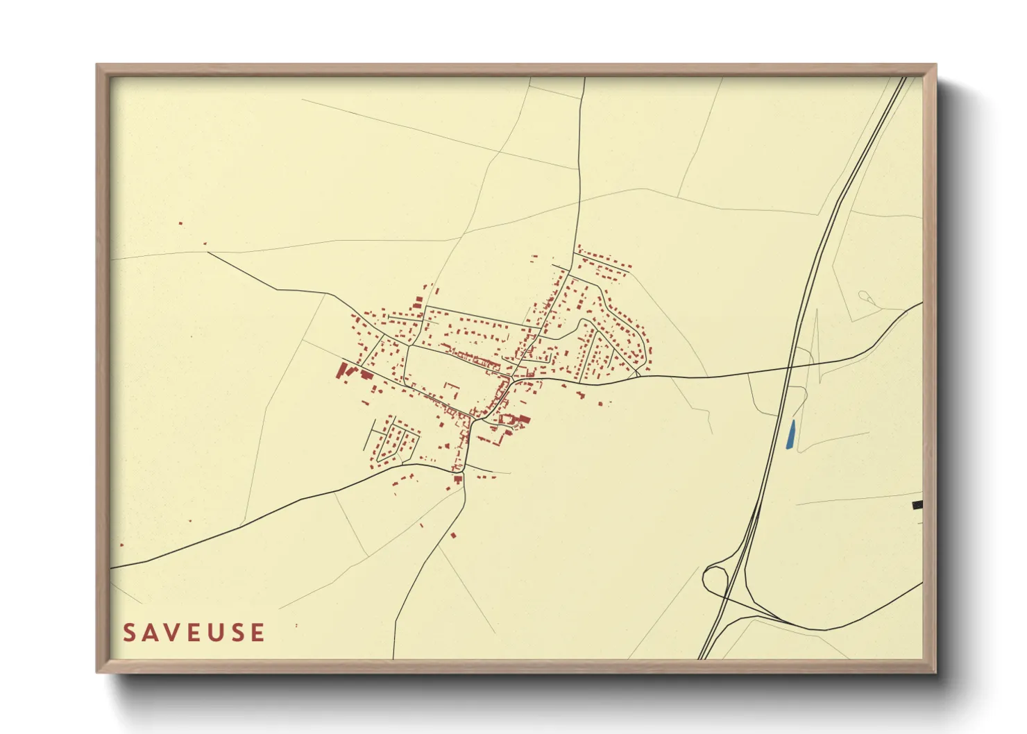 Une affiche de carte sur Saveuse