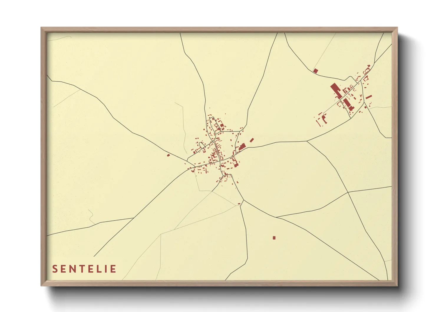 Une affiche de carte sur Sentelie