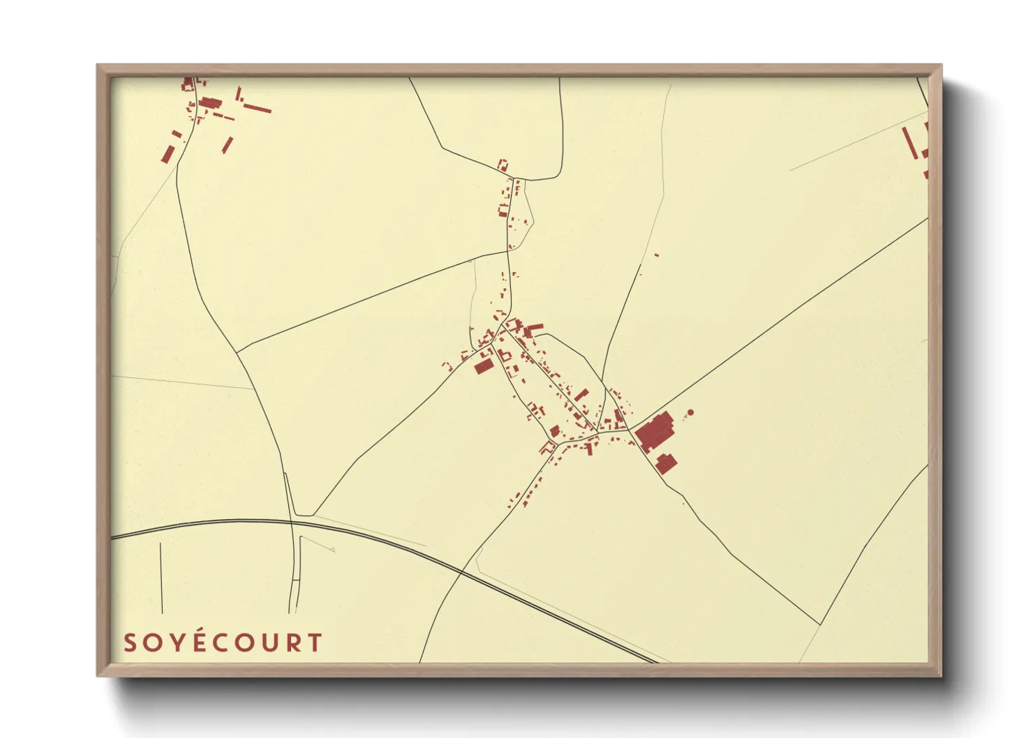 Une affiche de carte sur Soyécourt