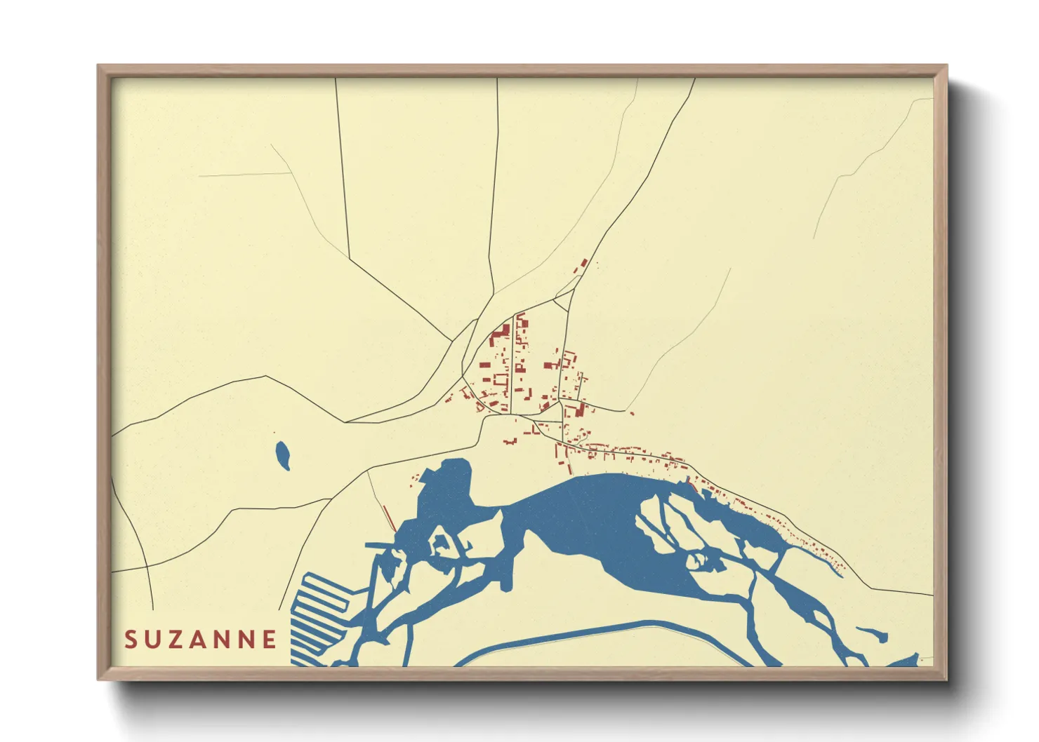 Une affiche de carte sur Suzanne