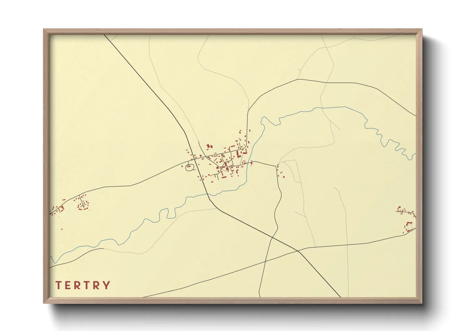 Une affiche de carte sur Tertry