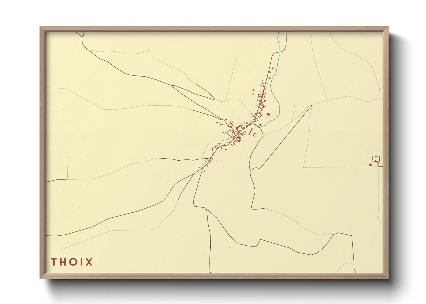 Une affiche de carte sur Thoix