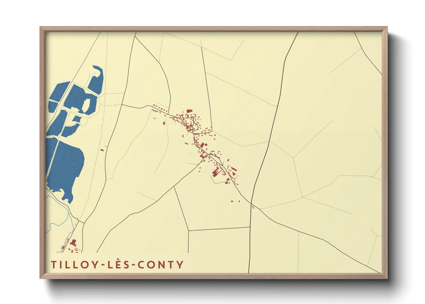 Une affiche de carte sur Tilloy-lès-Conty