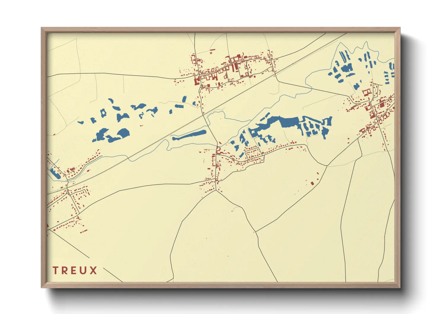 Une affiche de carte sur Treux