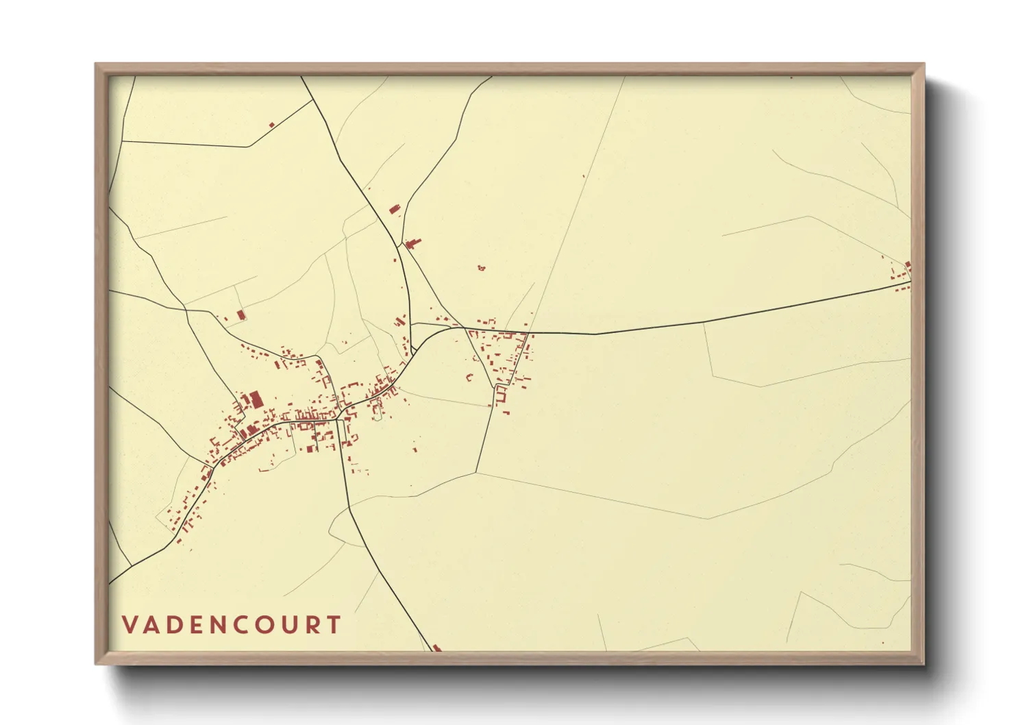 Une affiche de carte sur Vadencourt