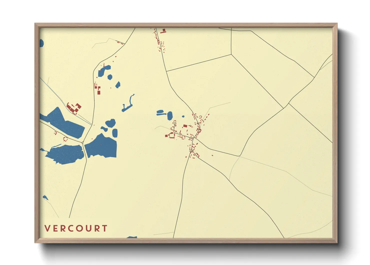 Une affiche de carte sur Vercourt