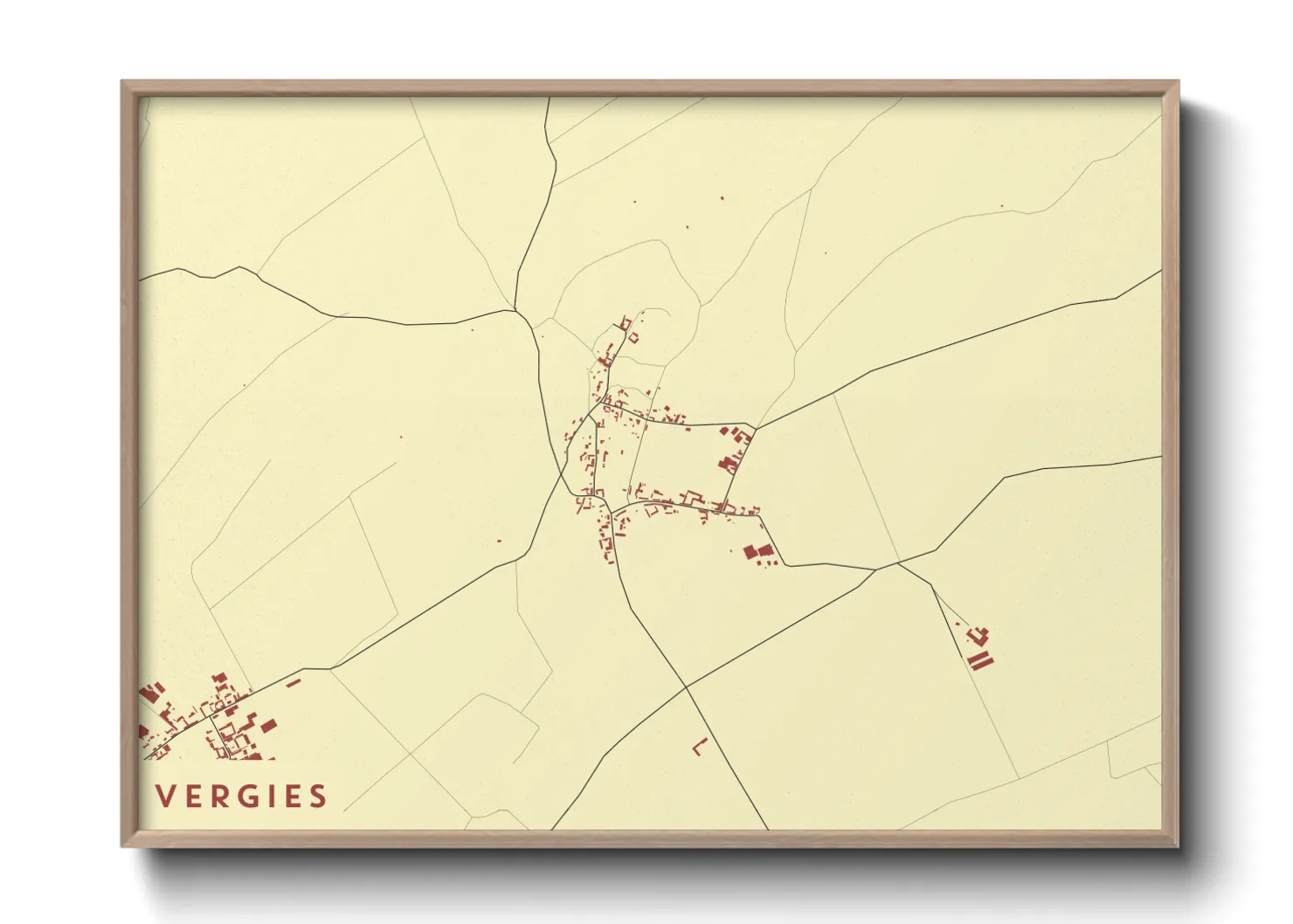 Une affiche de carte sur Vergies