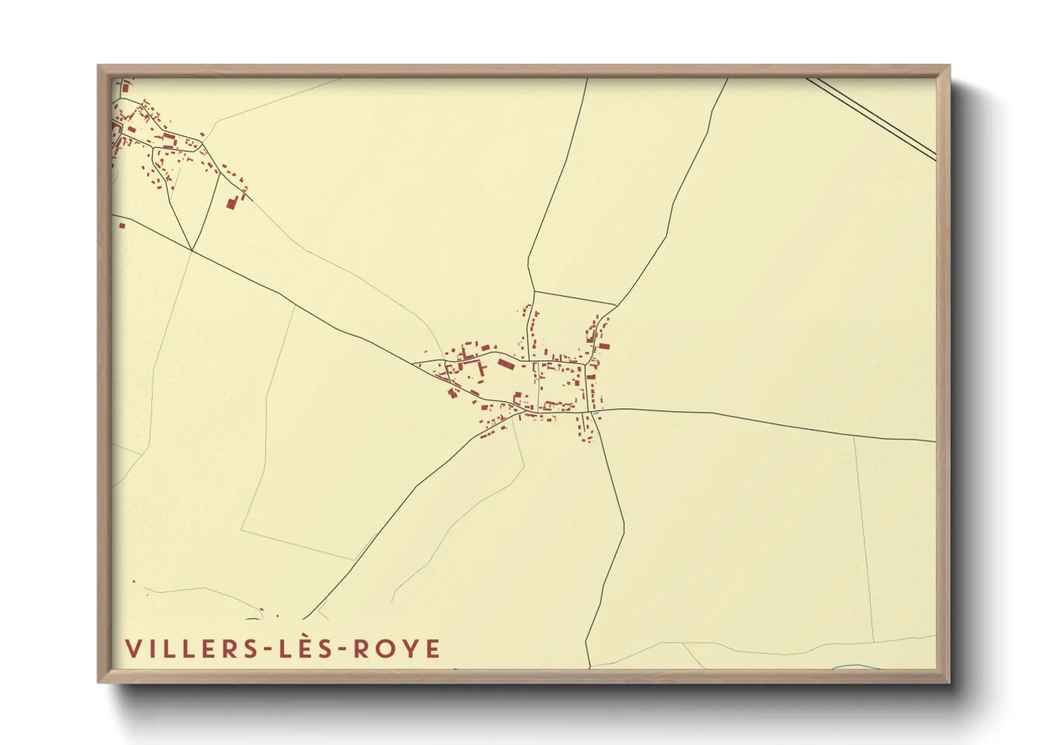 Une affiche de carte sur Villers-lès-Roye