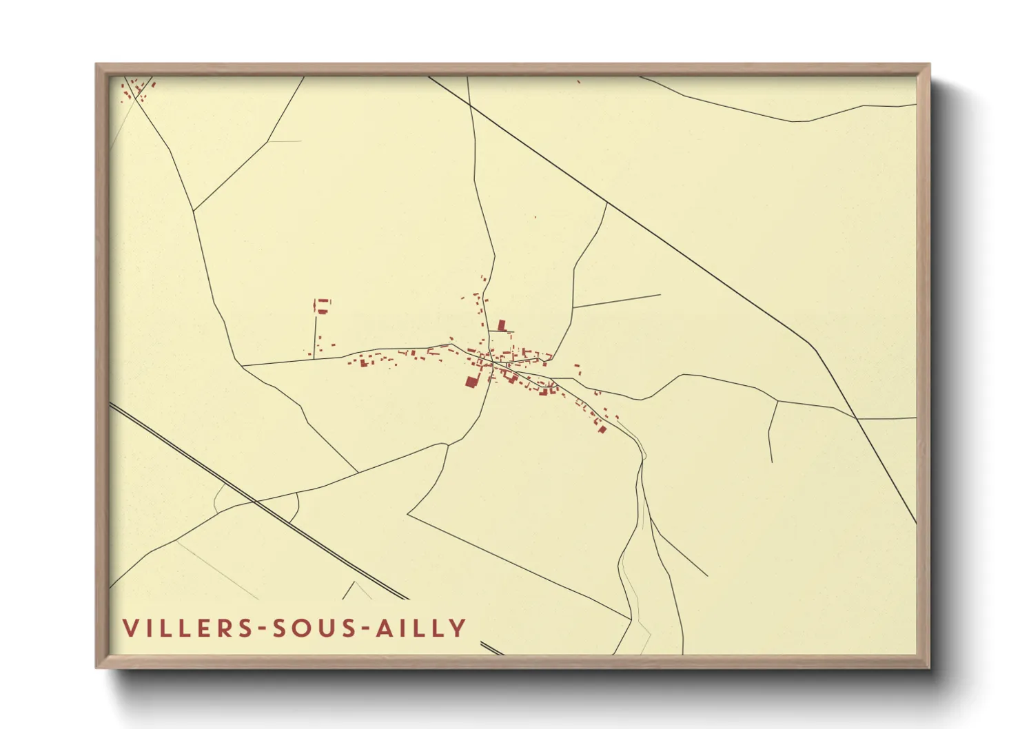 Une affiche de carte sur Villers-sous-Ailly