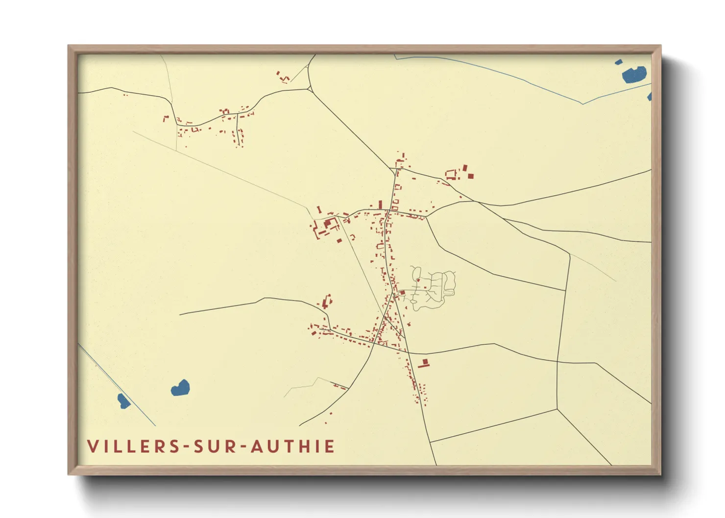 Une affiche de carte sur Villers-sur-Authie