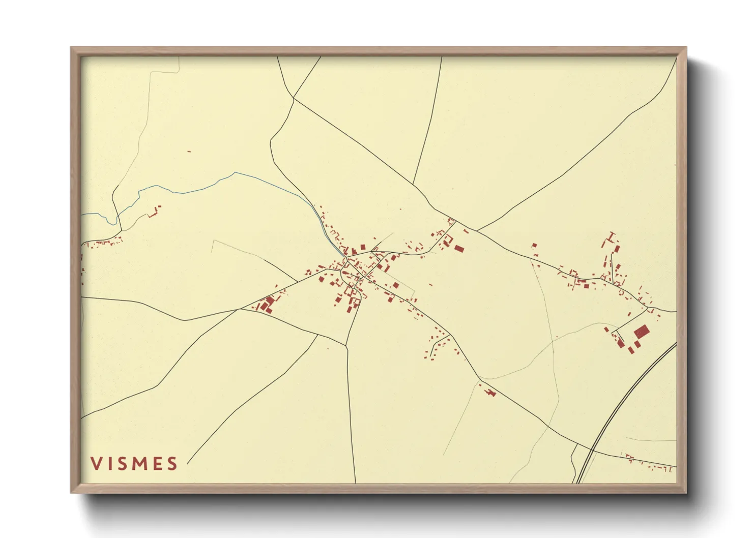 Une affiche de carte sur Vismes