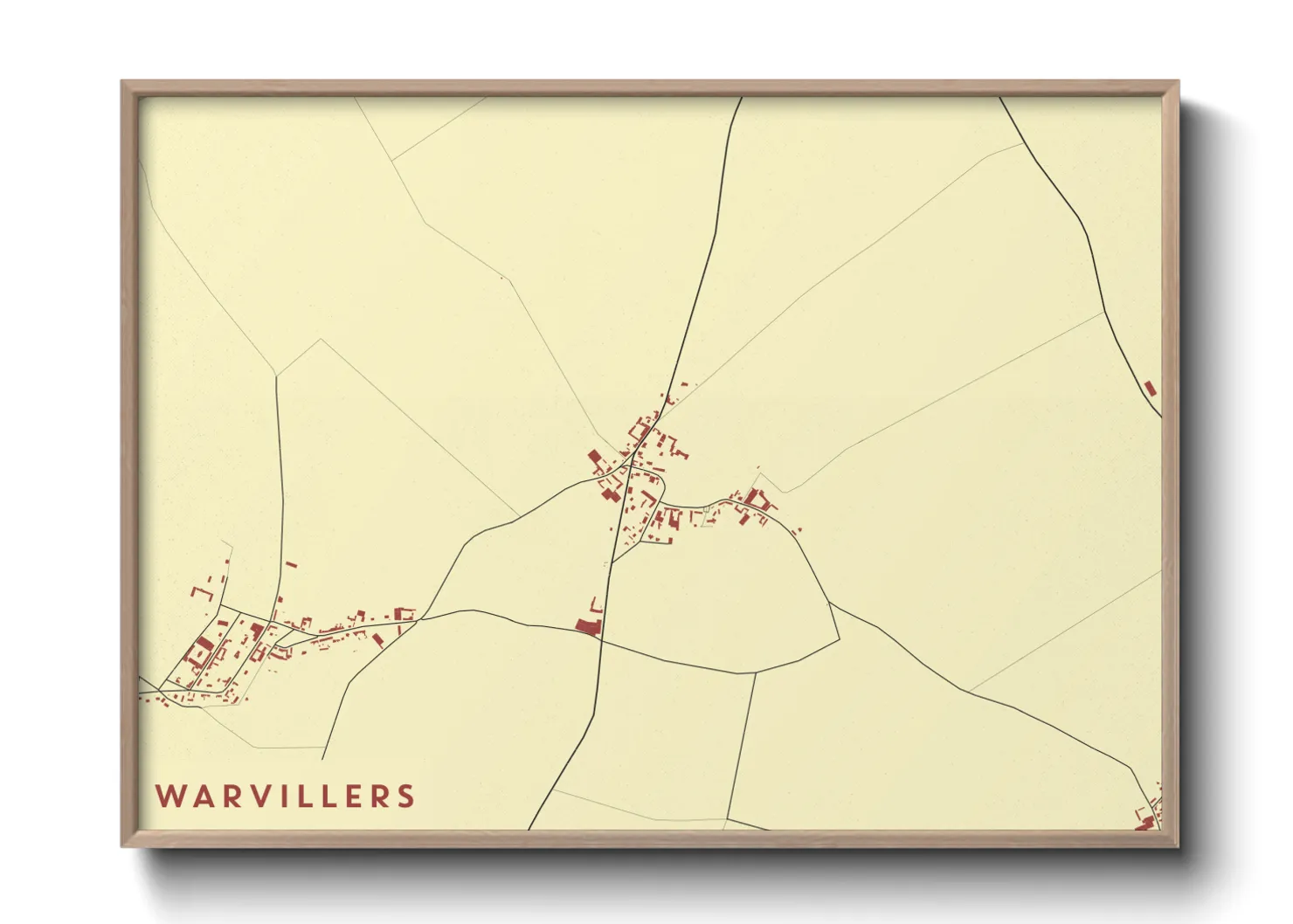 Une affiche de carte sur Warvillers