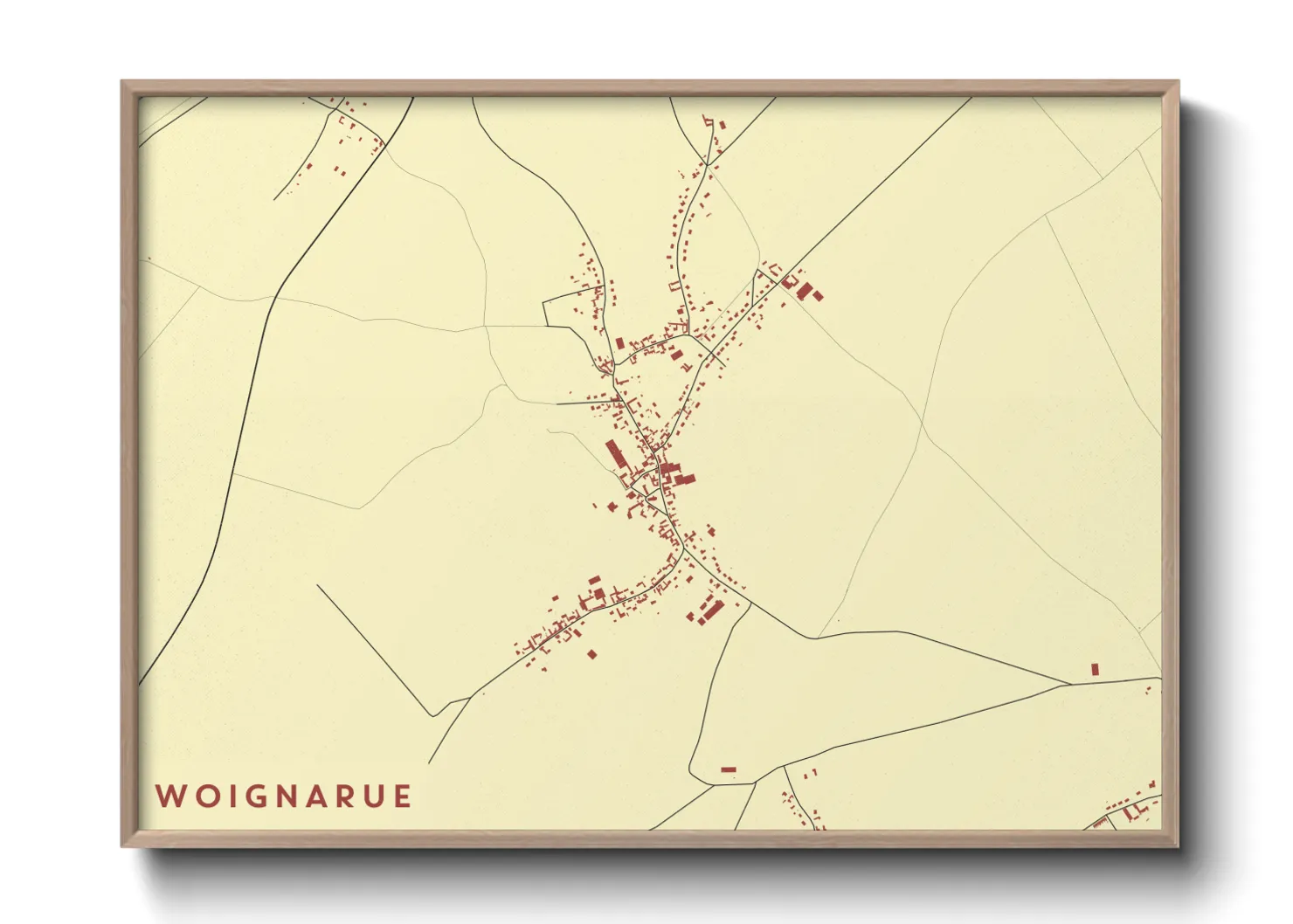 Une affiche de carte sur Woignarue