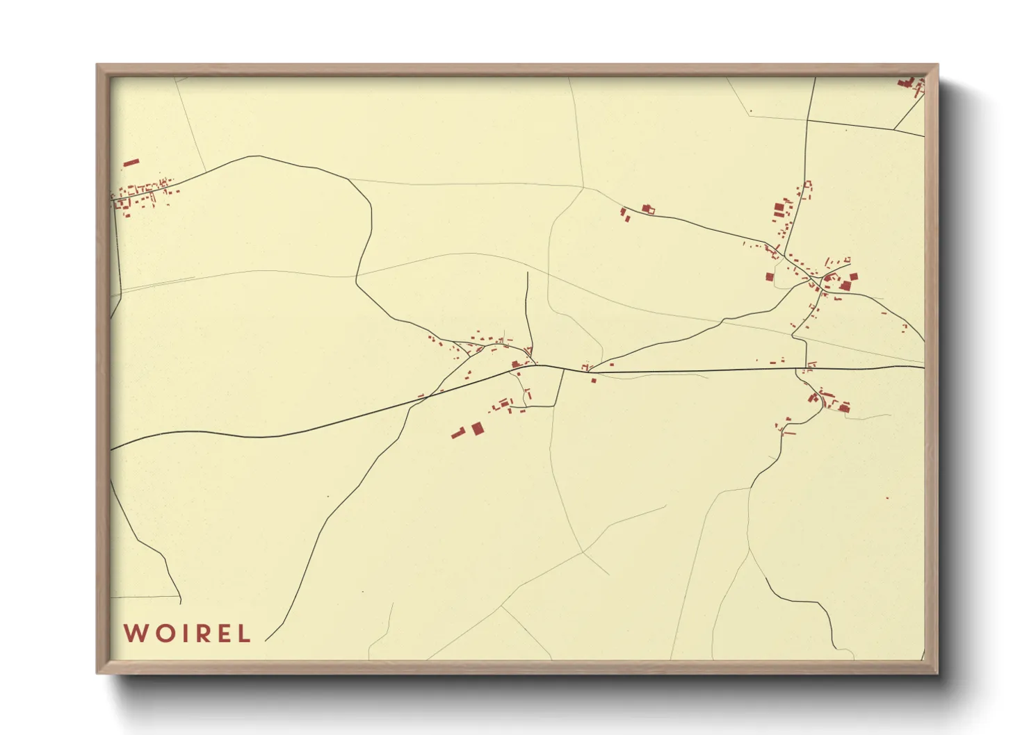 Une affiche de carte sur Woirel