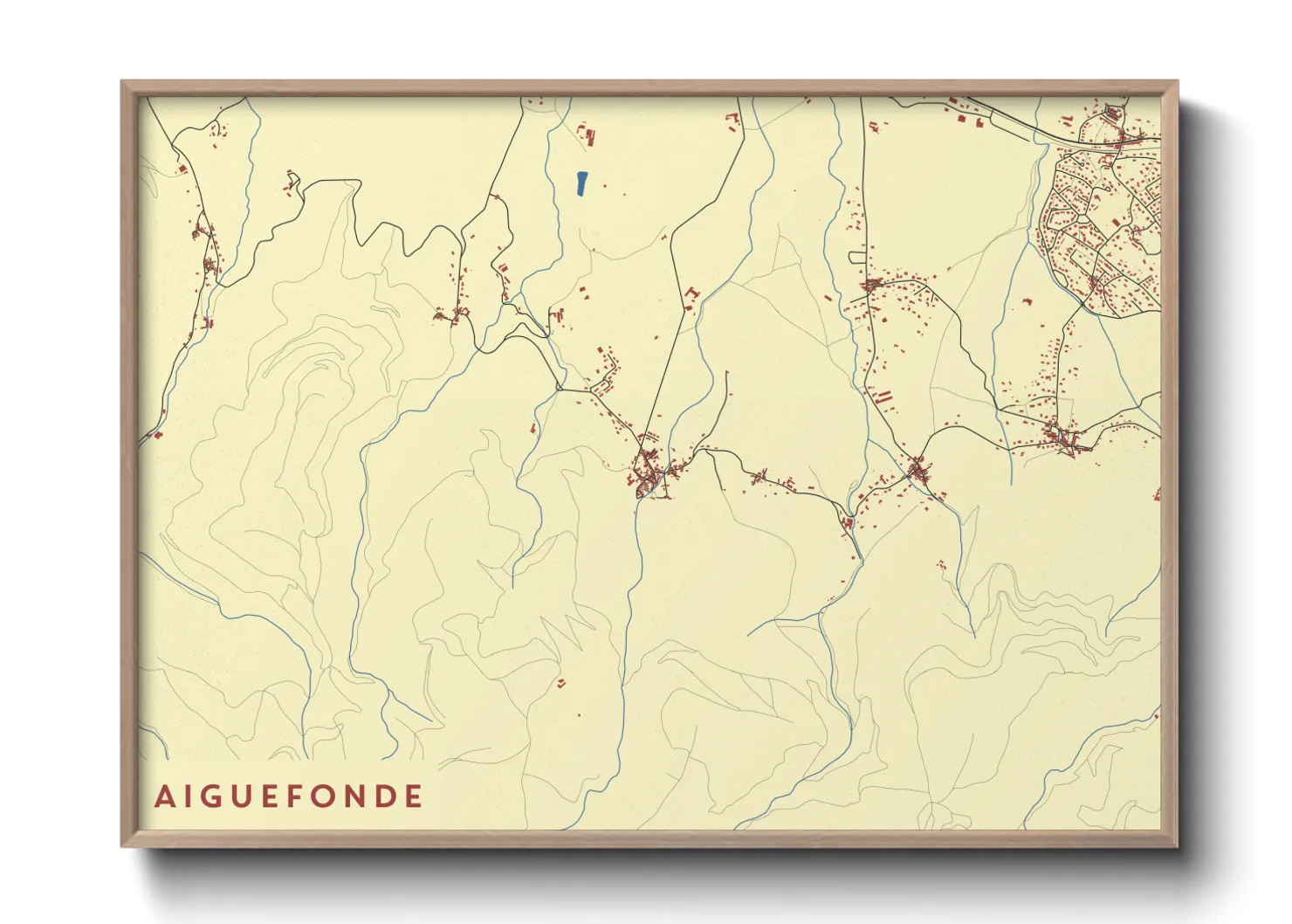 Une affiche de carte sur Aiguefonde