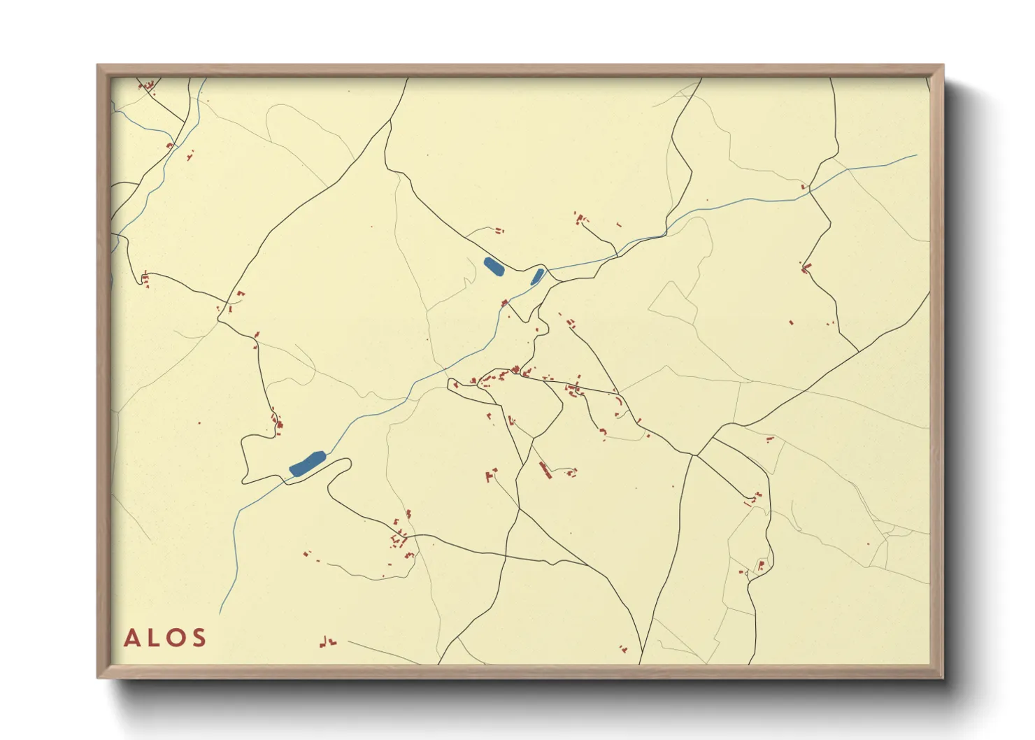 Une affiche de carte sur Alos