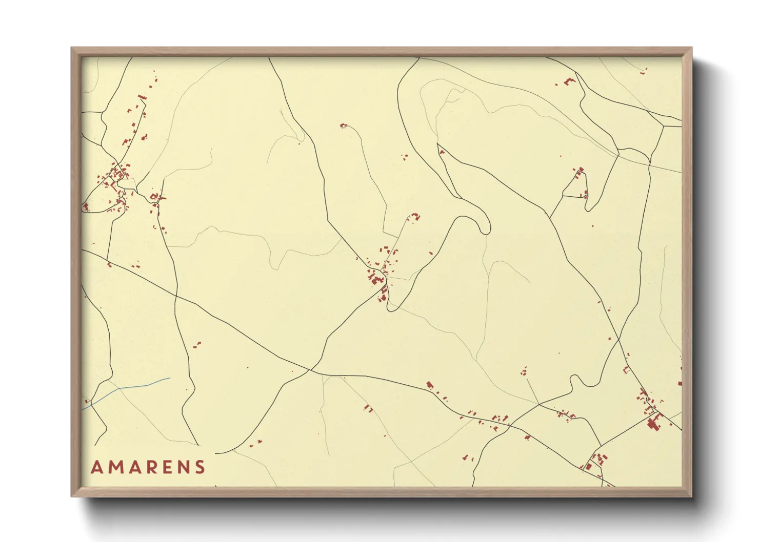 Une affiche de carte sur Amarens