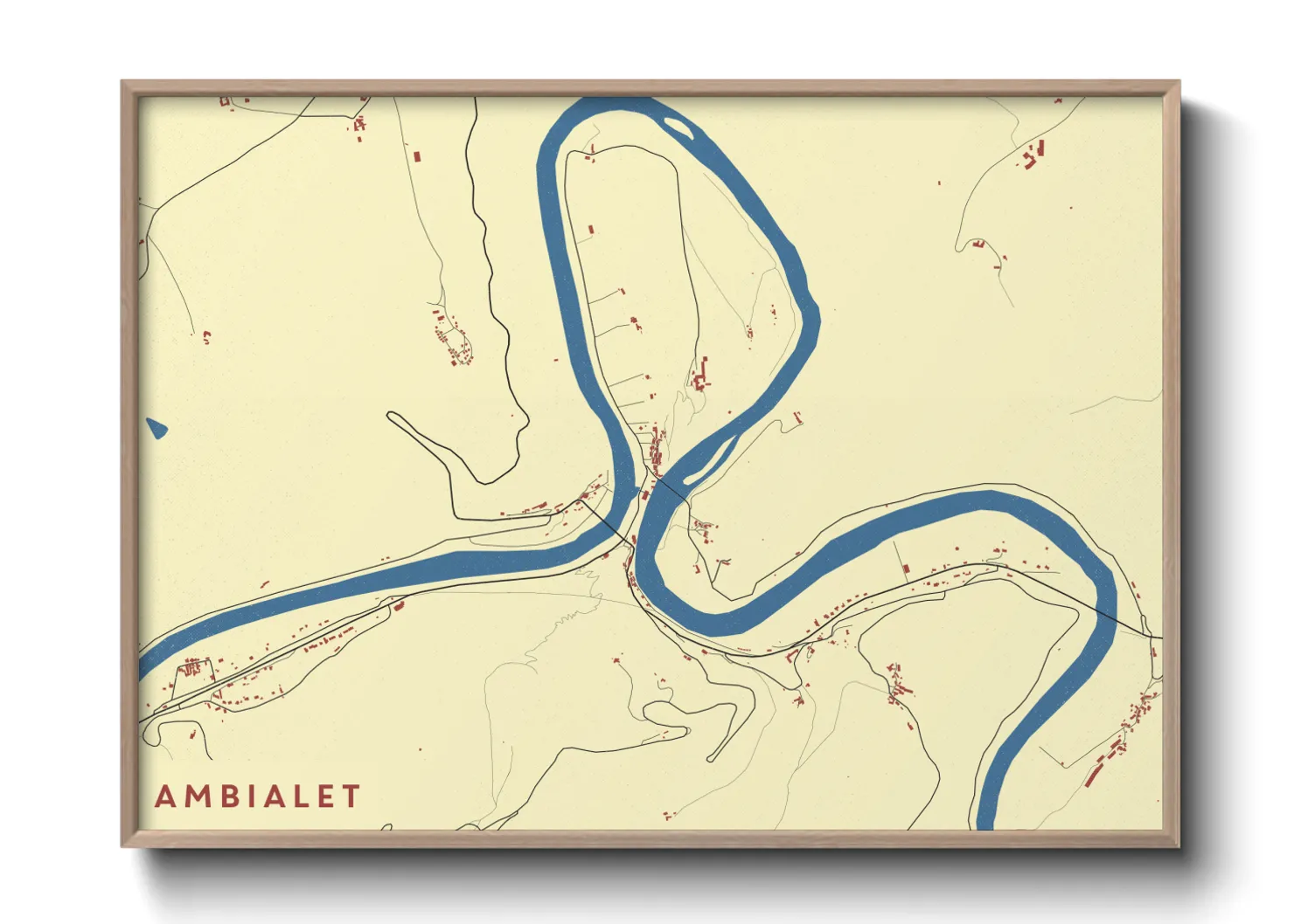 Une affiche de carte sur Ambialet
