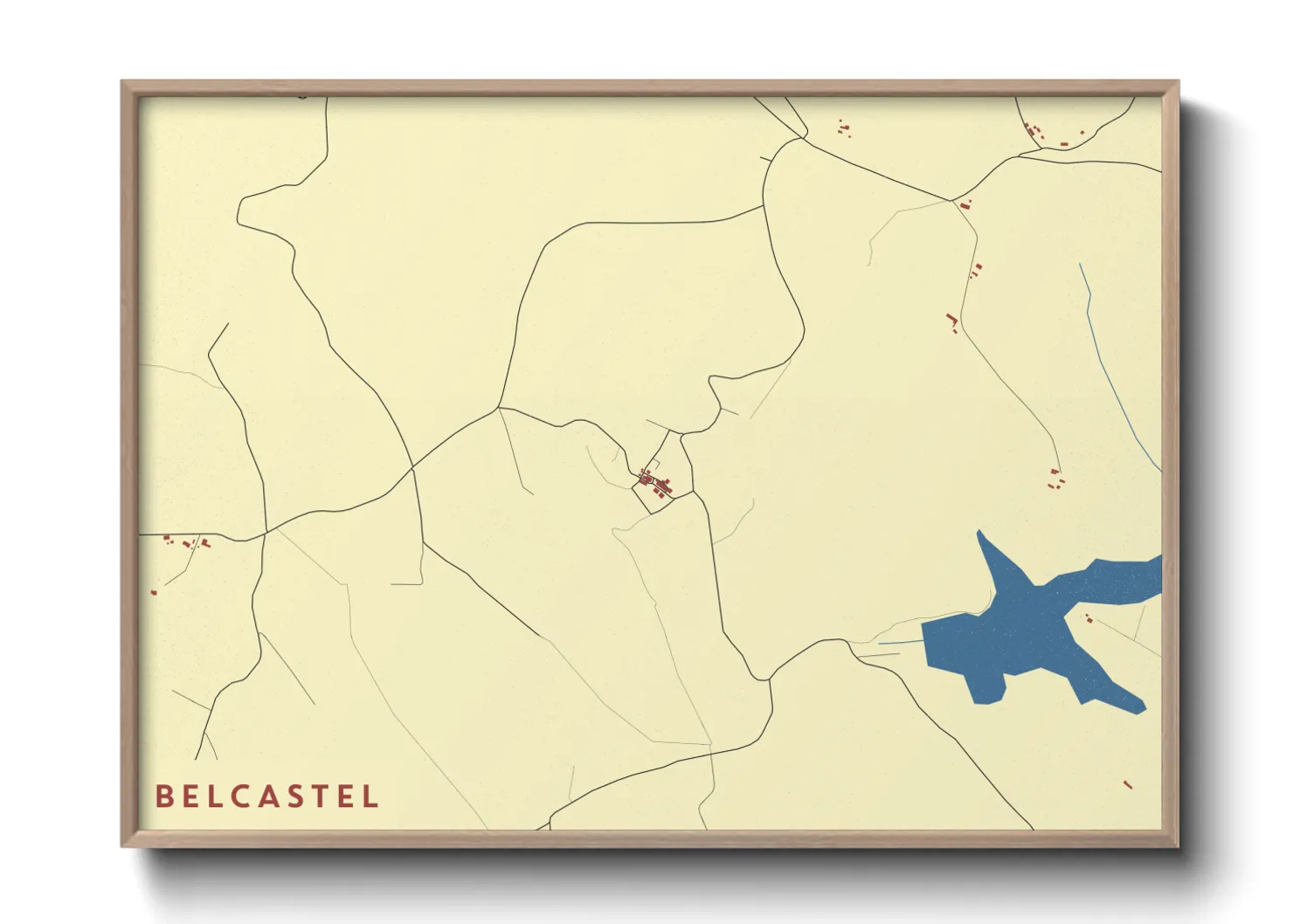 Une affiche de carte sur Belcastel