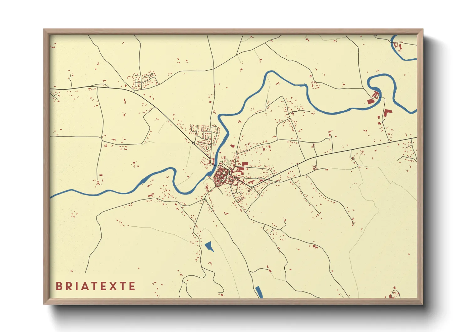 Une affiche de carte sur Briatexte