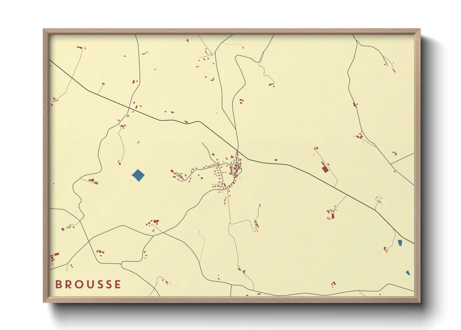 Une affiche de carte sur Brousse