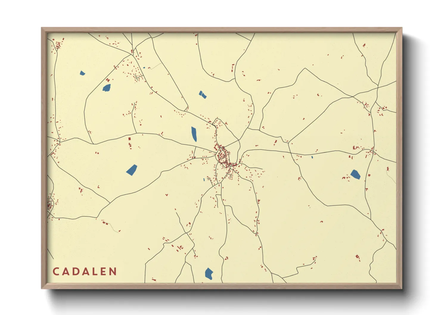 Une affiche de carte sur Cadalen