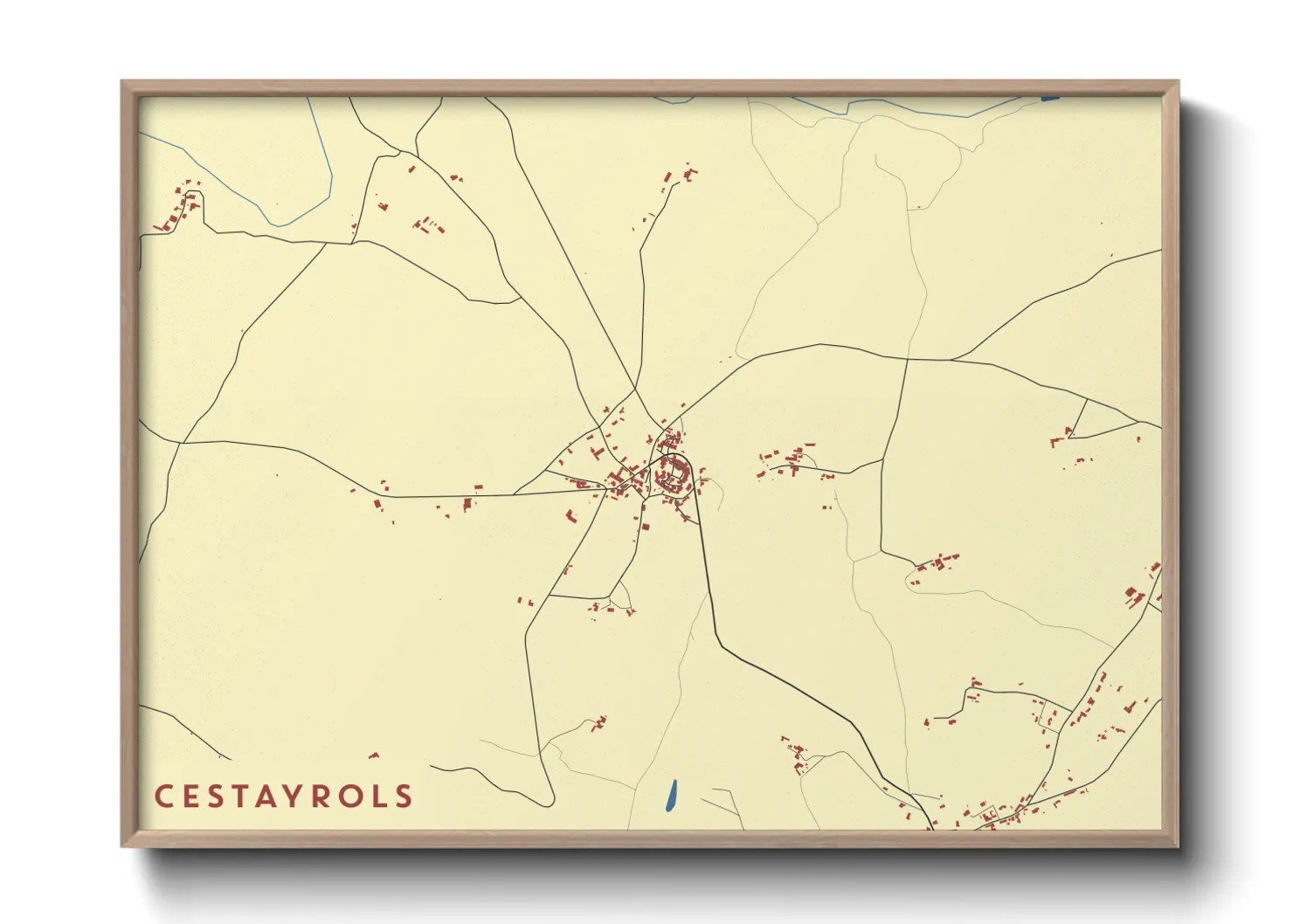 Une affiche de carte sur Cestayrols
