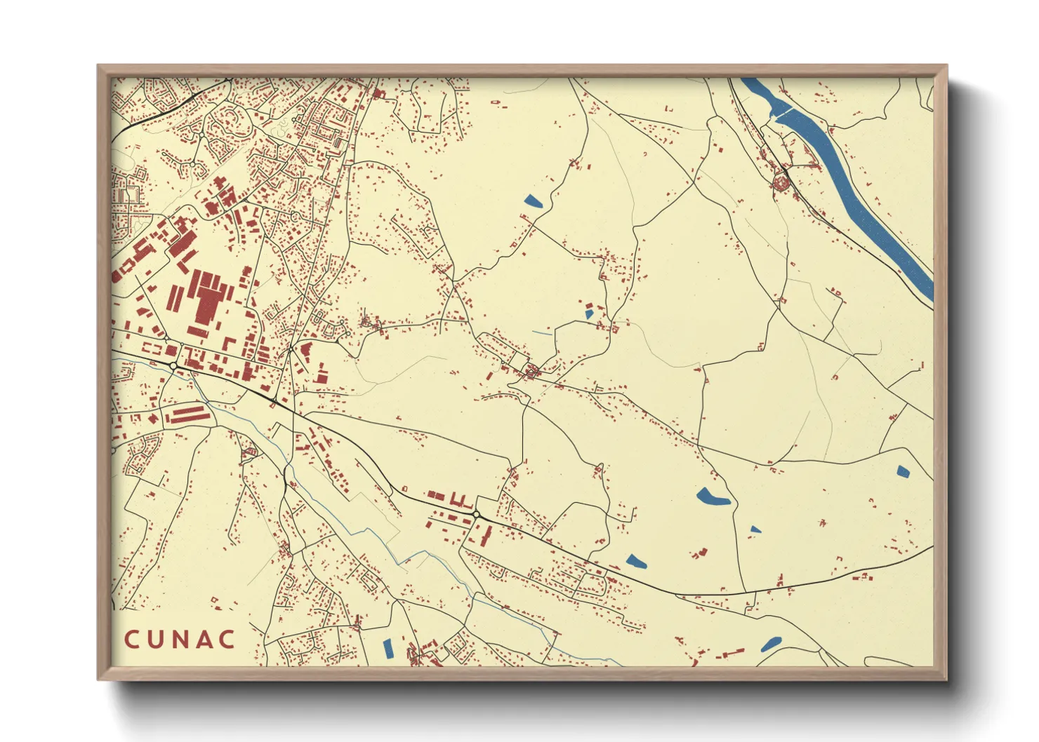 Une affiche de carte sur Cunac