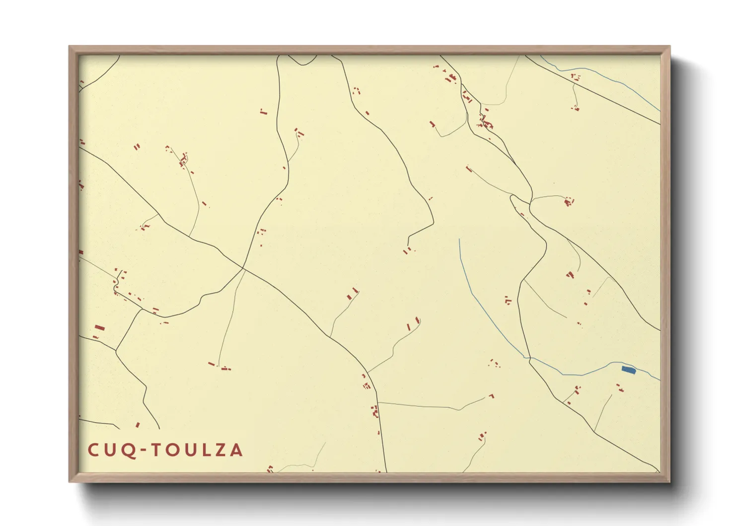 Une affiche de carte sur Cuq-Toulza