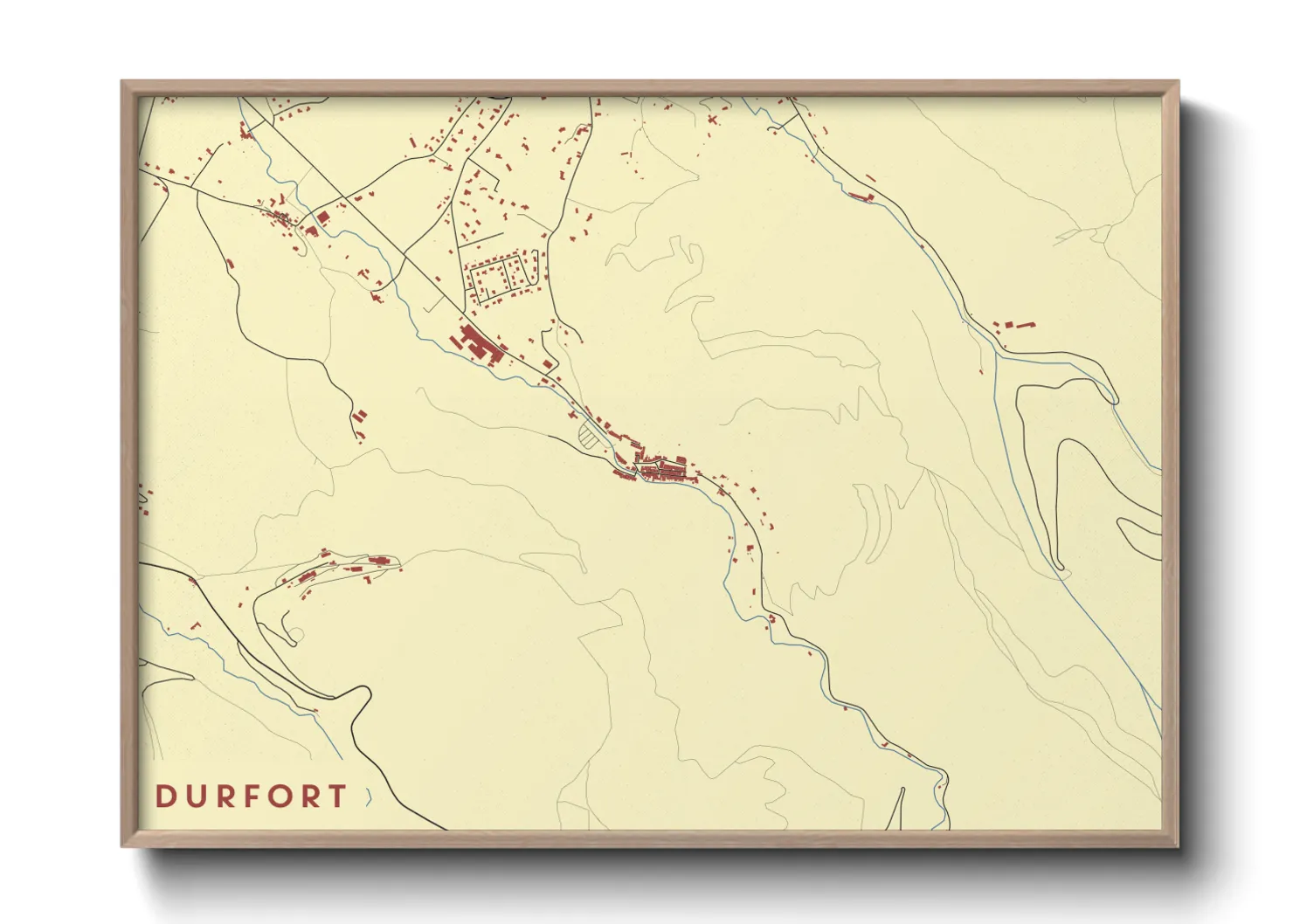 Une affiche de carte sur Durfort