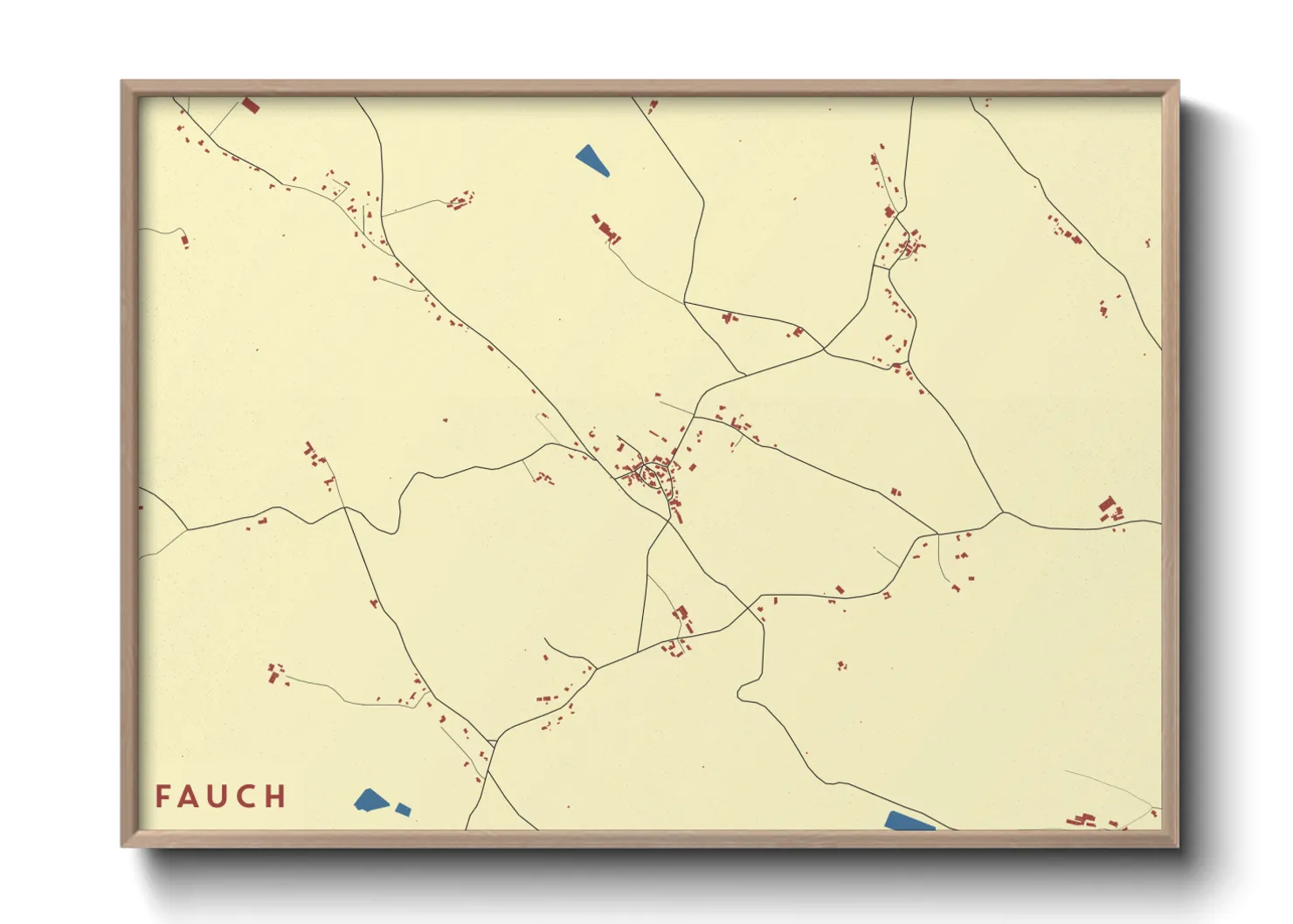 Une affiche de carte sur Fauch
