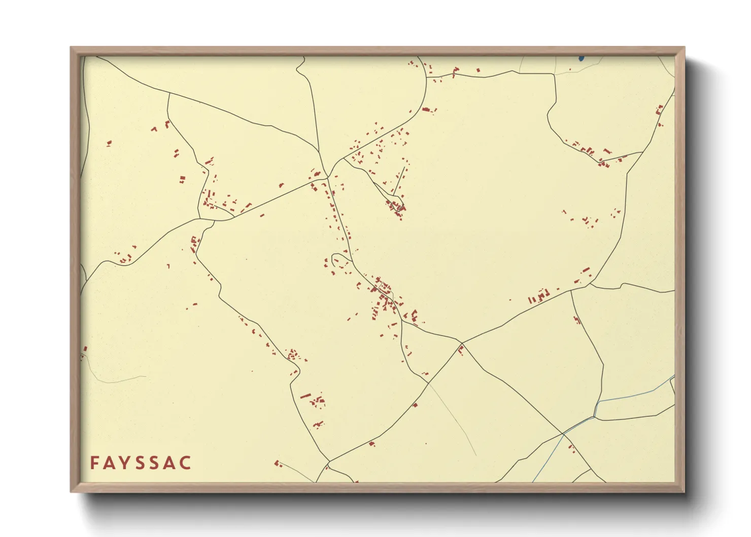 Une affiche de carte sur Fayssac