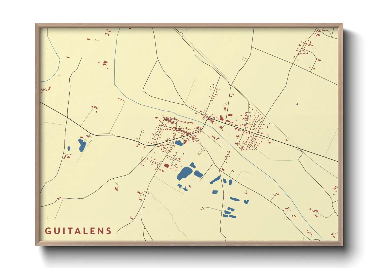 Une affiche de carte sur Guitalens