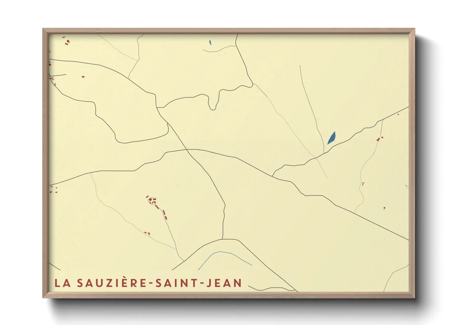 Une affiche de carte sur La Sauzière-Saint-Jean