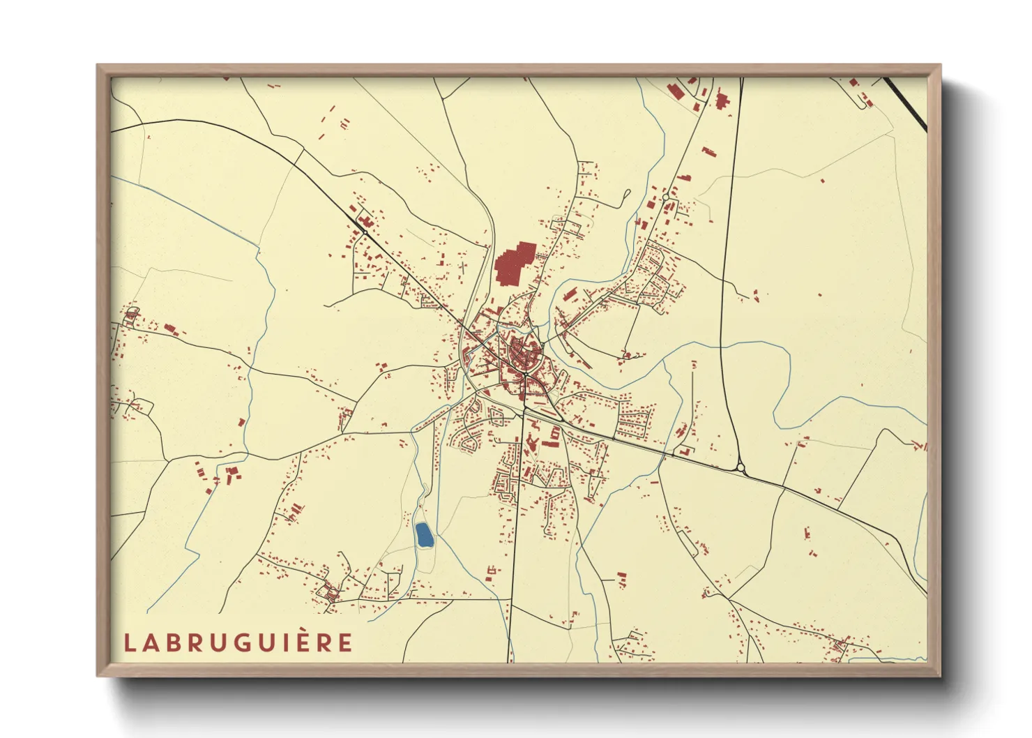 Une affiche de carte sur Labruguière
