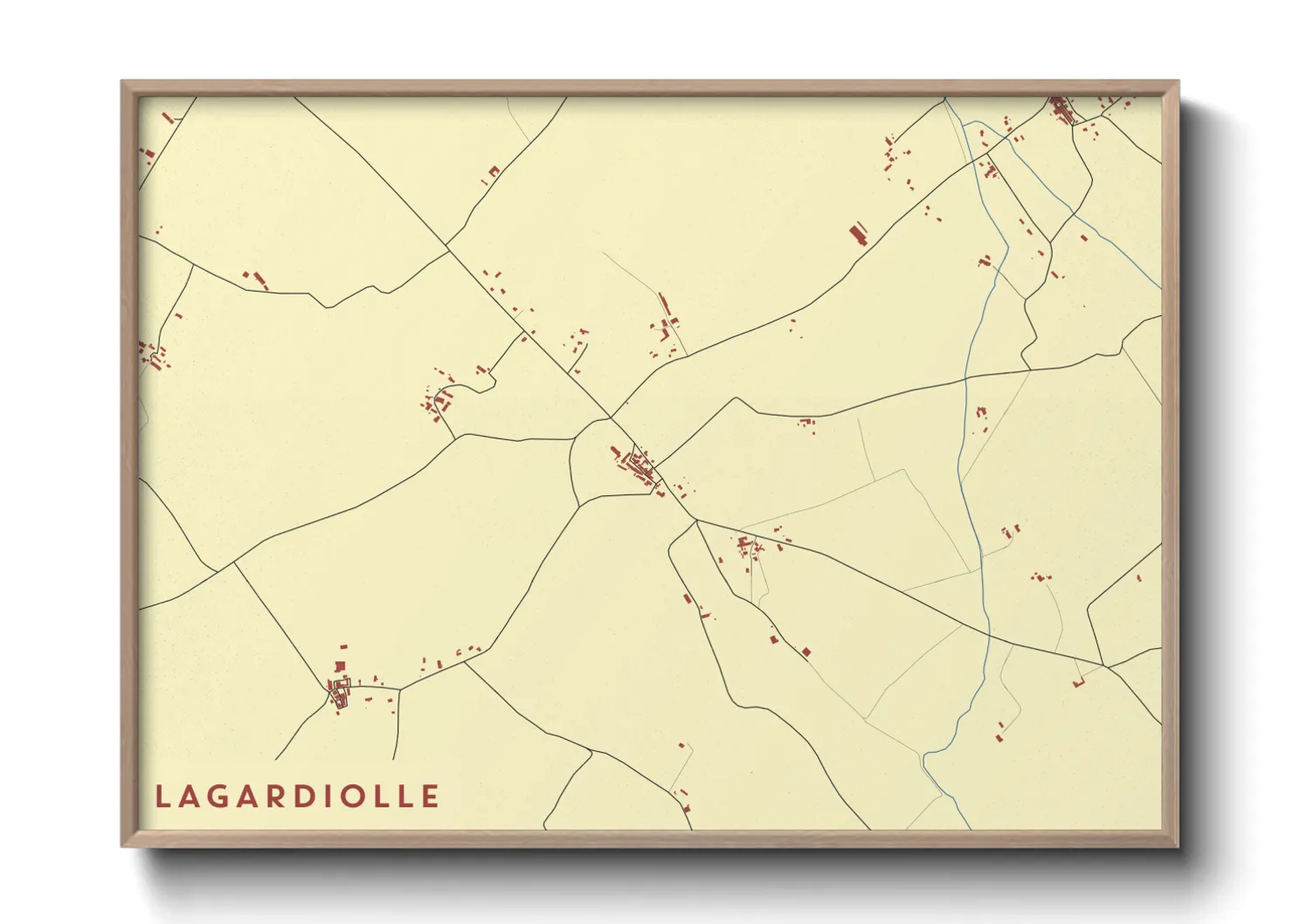 Une affiche de carte sur Lagardiolle