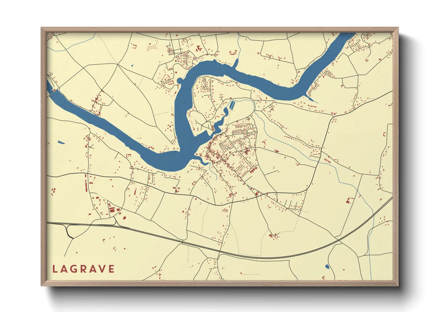 Une affiche de carte sur Lagrave