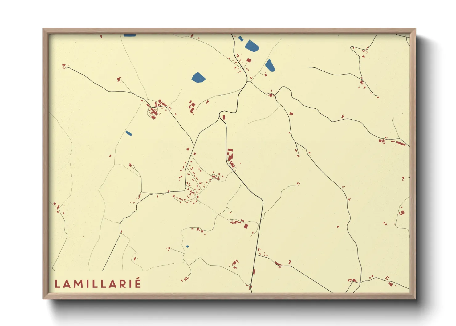 Une affiche de carte sur Lamillarié