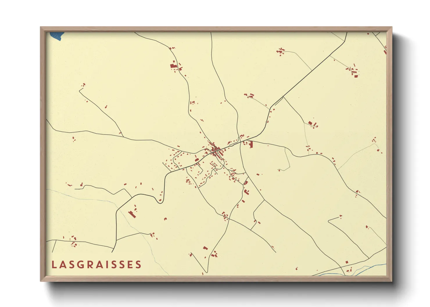 Une affiche de carte sur Lasgraisses