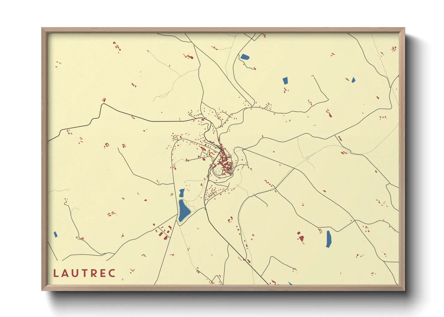 Une affiche de carte sur Lautrec