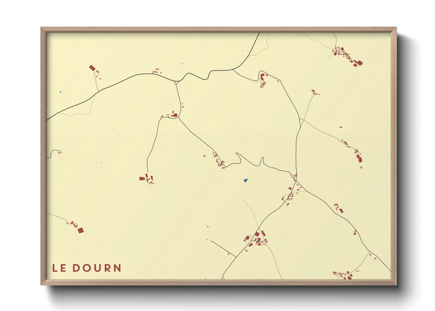 Une affiche de carte sur Le Dourn