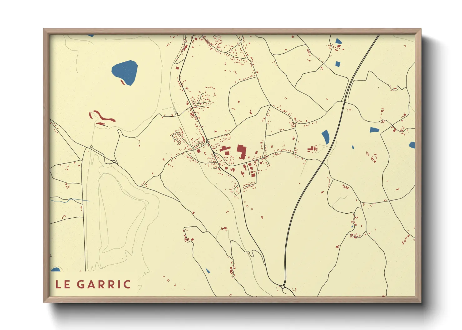 Une affiche de carte sur Le Garric