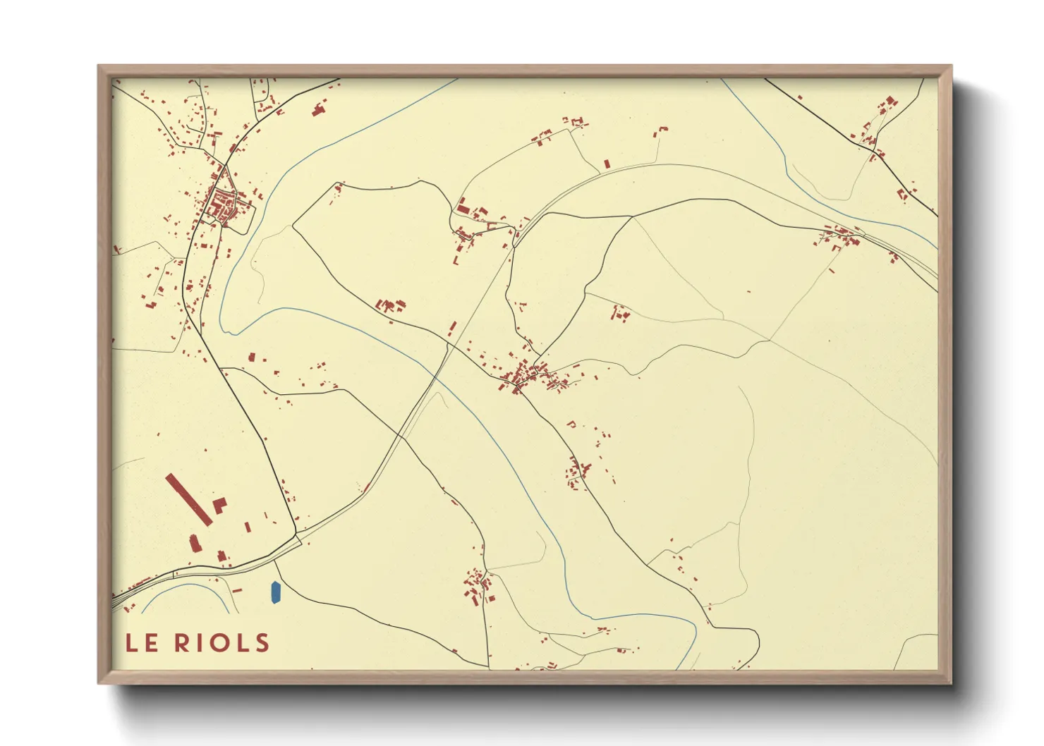 Une affiche de carte sur Le Riols