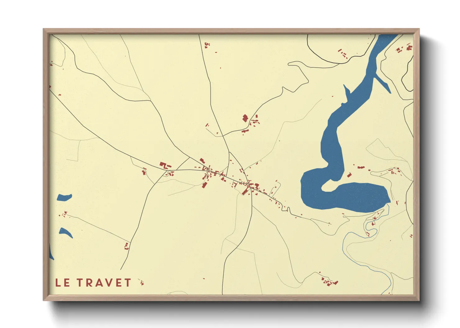 Une affiche de carte sur Le Travet
