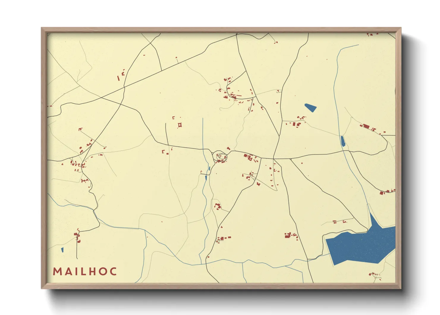 Une affiche de carte sur Mailhoc