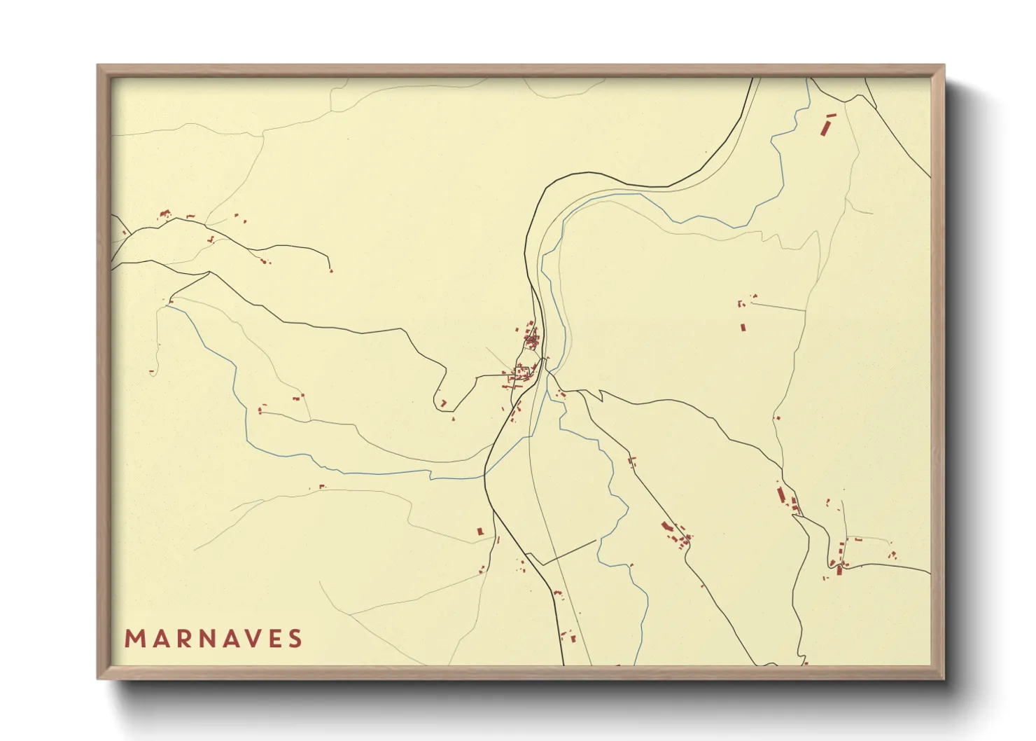 Une affiche de carte sur Marnaves