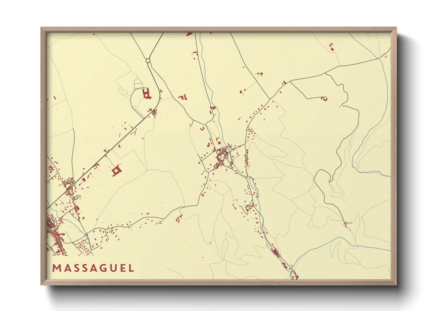 Une affiche de carte sur Massaguel