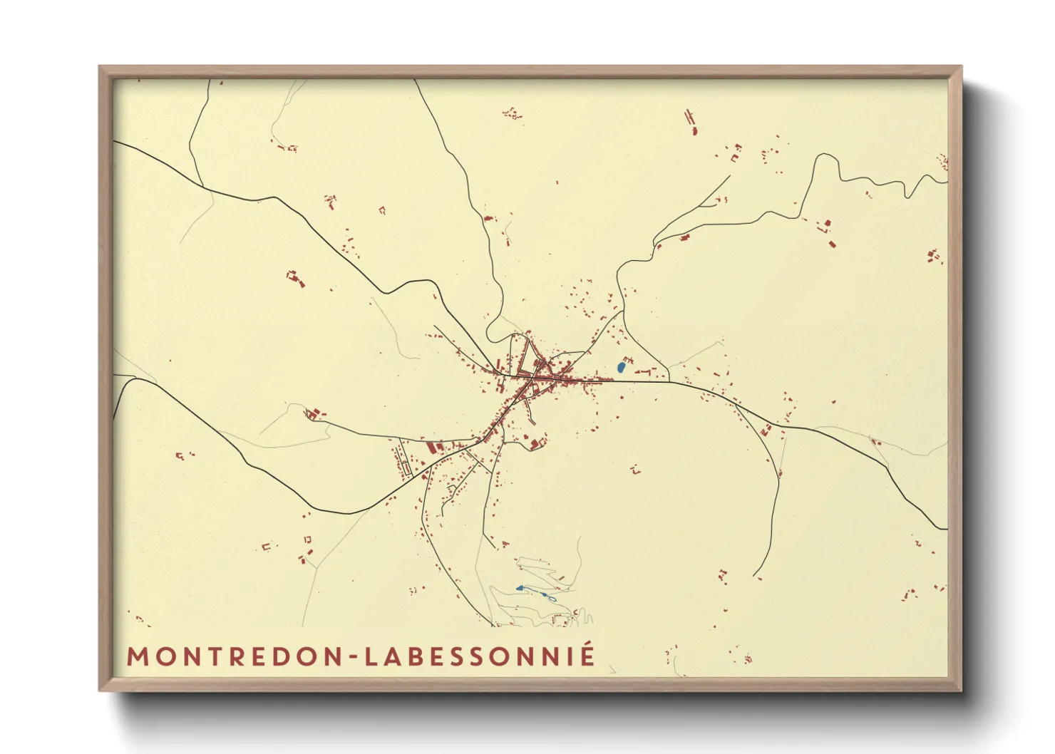 Une affiche de carte sur Montredon-Labessonnié