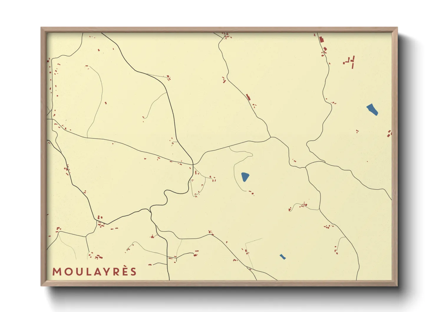 Une affiche de carte sur Moulayrès