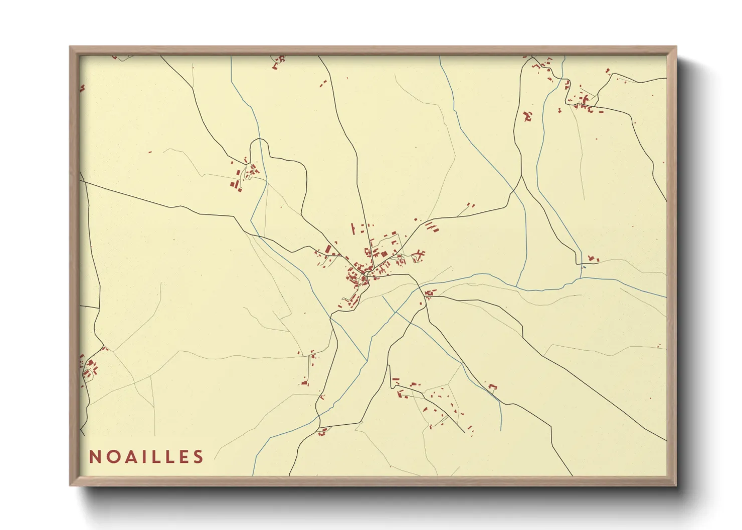 Une affiche de carte sur Noailles